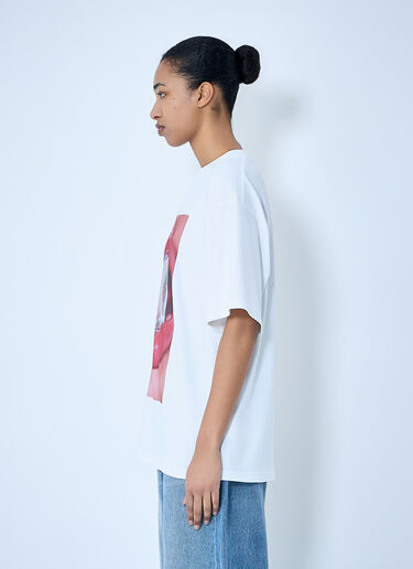 Alexander Wang Cotton Jersey Graphic T-Shirt Blue awg0264006