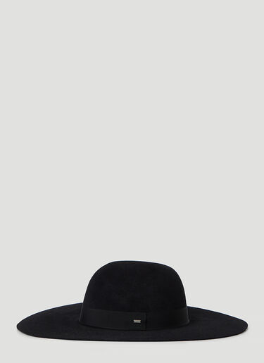 Saint Laurent Asymmetric Hat Black sla0245137