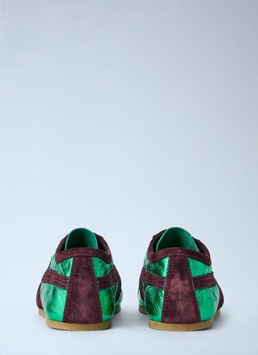 Dries Van Noten Metallic Panel Sneakers Green dvn0264053
