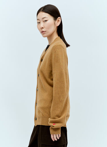 Comme Des Garçons PLAY Wool Knit Cardigan Camel cpl0356011