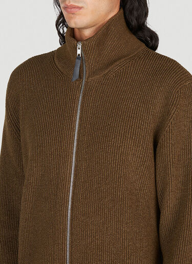 Zip Up Cardigan Maison Margiela Zip Up Cardigan Brown mla0153016