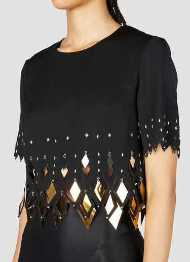 Laser-Cut Diamond Top Rabanne Laser-Cut Diamond Top Black pac0254002