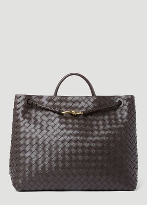 Bottega Veneta 안디아모 라지 핸드백 브라운 bov0254058