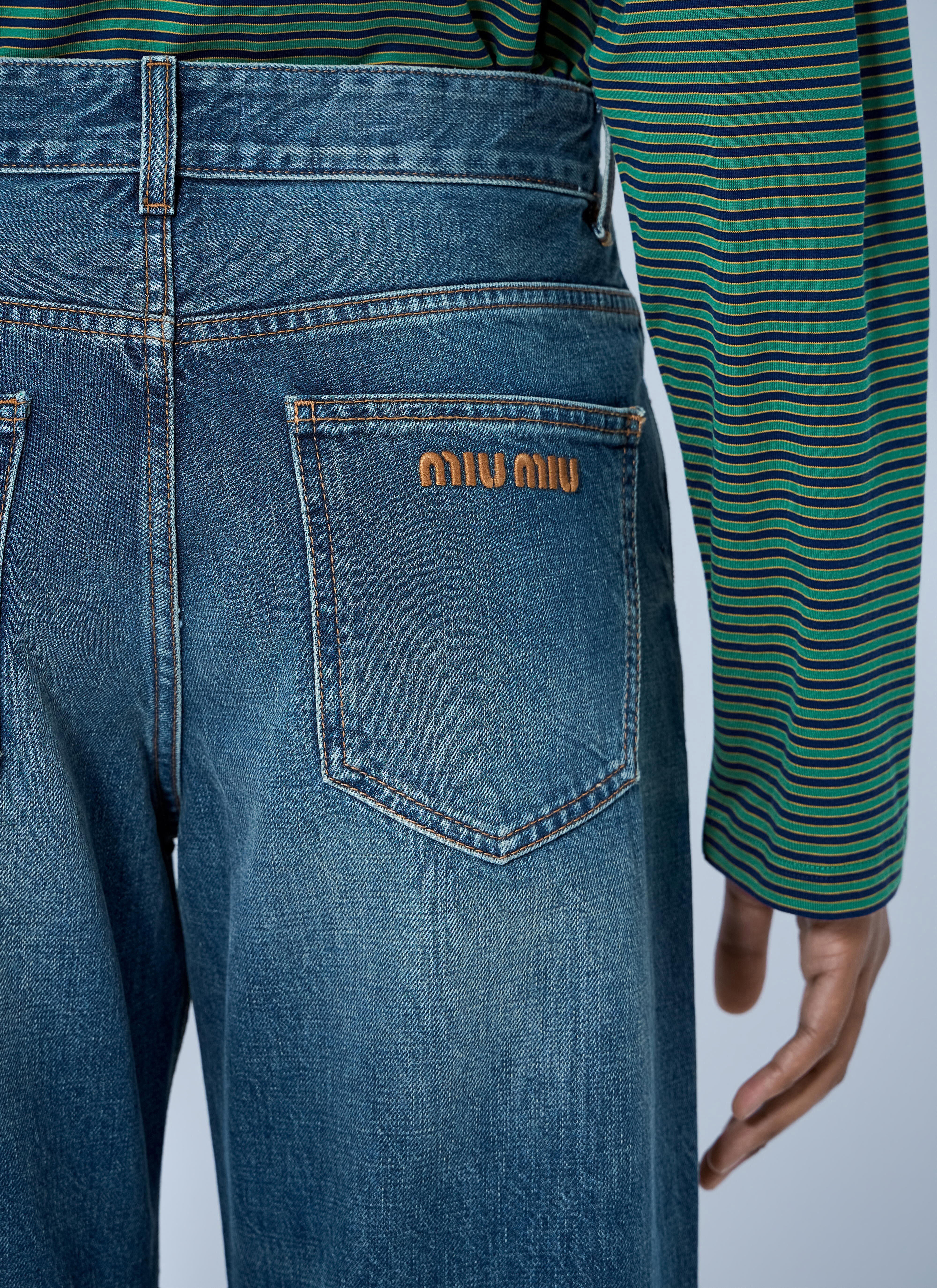 Miu Miu Women's' Wide-Leg Denim Jeans in Blue | LN-CC®