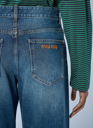 LN-CC® - Miu Miu: Wide-Leg Denim Jeans - Blue Miu Miu Wide-Leg Denim Jeans Blue miu0266023