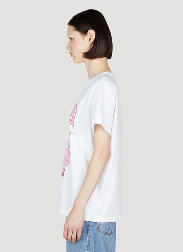 GANNI Love Bunny Short Sleeve T-Shirt White gan0253097