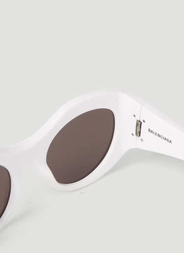 Balenciaga Hourglass Sunglasses White bal0251144