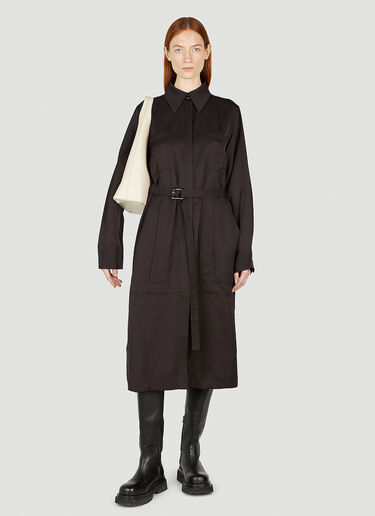Jil Sander 트렌치 코트 다크 브라운 jil0251004
