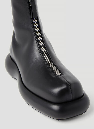Jil Sander ジップアップレザーアンクルブーツ ブラック jil0253033