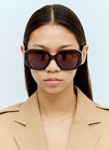 Chloé Marcie 矩形太阳镜  棕 cls0255005