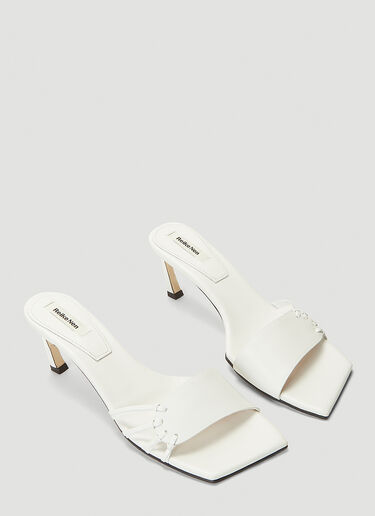 Reike Nen Knot-Detail Heeled Mules White rkn0241002