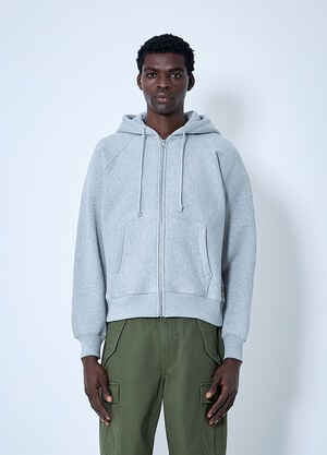 Stüssy Hooded Zip-Up Sweatshirt Grey sts0160012