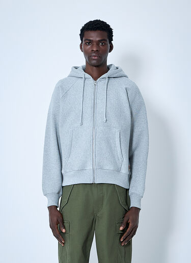 Stüssy Hooded Zip-Up Sweatshirt Grey sts0160012
