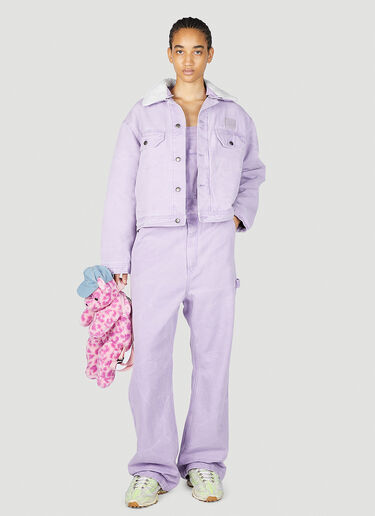 Acne Studios 方脸贴饰帆布夹克 粉紫色 acn0253012