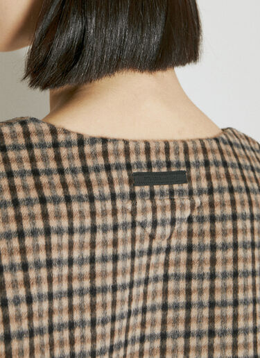 カシュゴラチェックトップ Prada カシュゴラチェックトップ ブラウン pra0254018