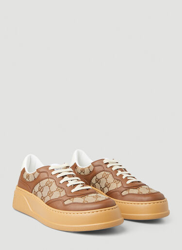 Gucci [GGスプリーム] マルチパネル・スニーカー ブラウン guc0247141