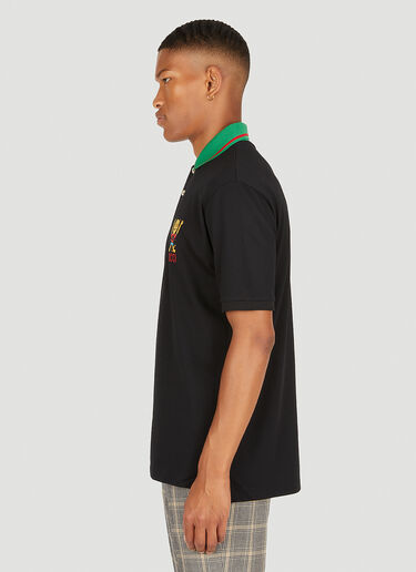 Gucci Cat Patch Polo Shirt Black guc0150023