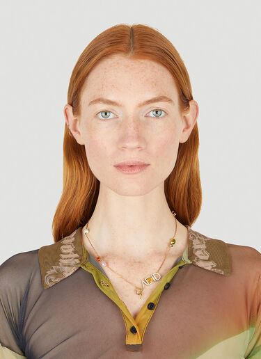 Alan Crocetti Encrusted AC*ID Necklace Gold acr0348006