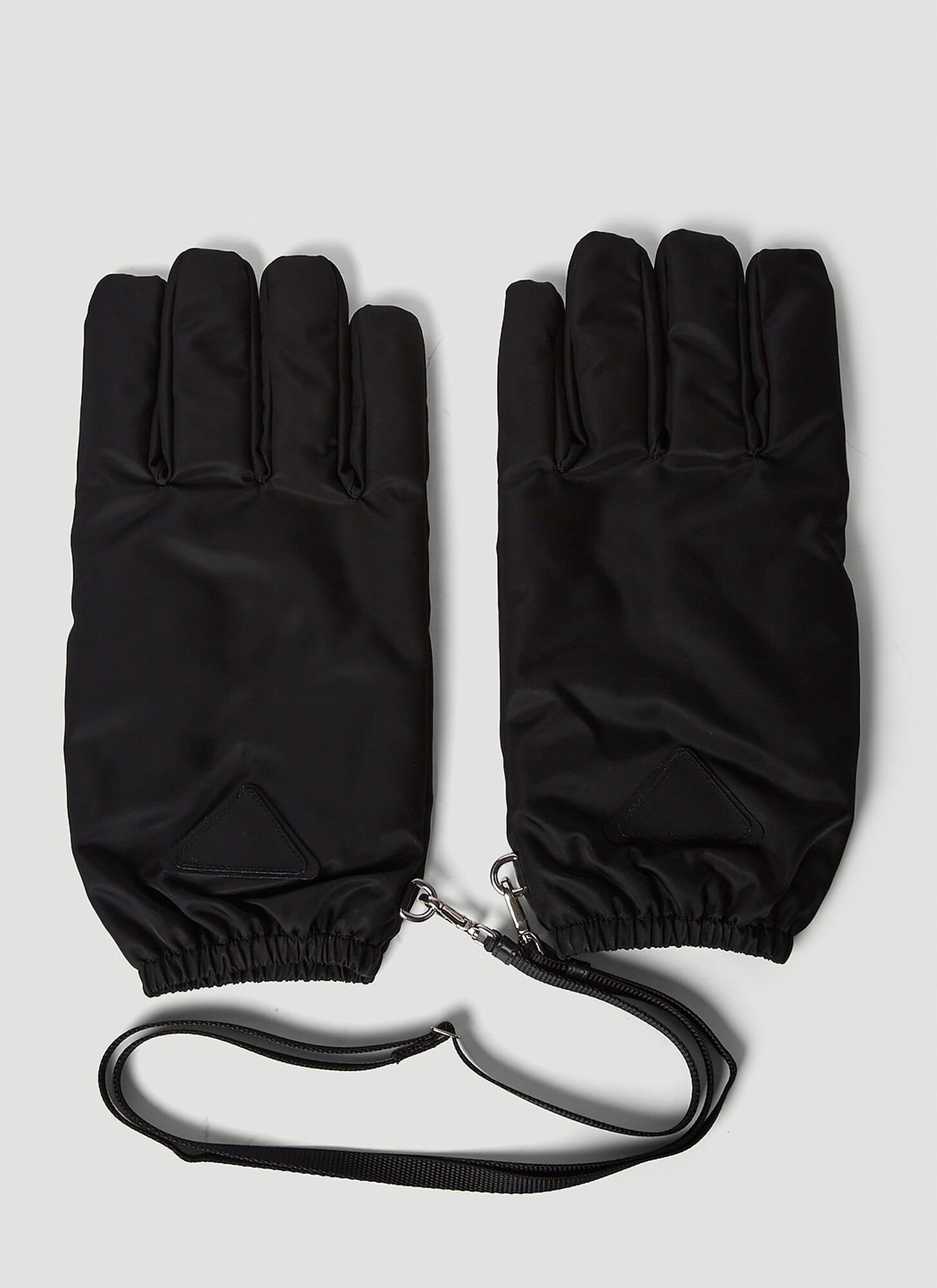 Prada Re-nylon Gloves In Black