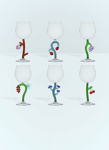Ichendorf Milano Set Of Six Fruits And Flowers Stemmed Glasses Multicolour wps0691489
