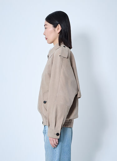 Saint Laurent Numbuck 飞行员夹克  乳白色 sla0260076