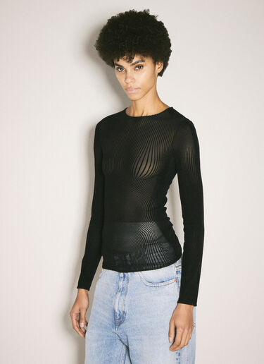 모핑 핀스트라이프 탑 Jean Paul Gaultier 모핑 핀스트라이프 탑 블랙 jpg0258035