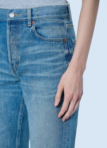 Saint Laurent Mid-Rise Straight Jeans Blue sla0265005