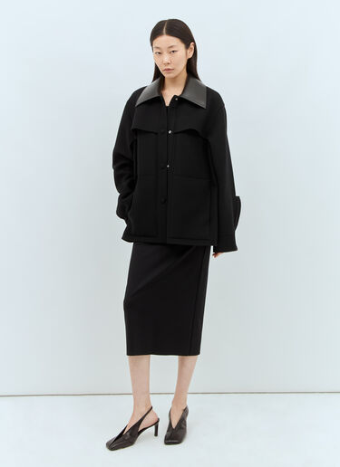Jil Sander 가죽 슬링백 힐 블랙 jil0257013