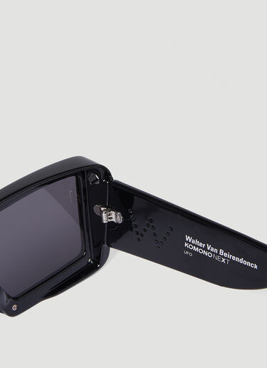 Walter Van Beirendonck x Komono Alien Wide Sunglasses Black wlt0152048