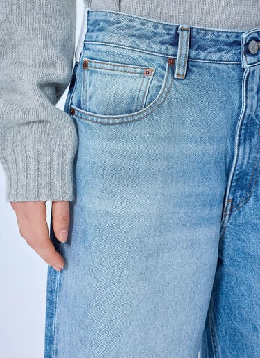 LN-CC® - MM6 Maison Margiela: Denim Bermuda Shorts - Blue MM6 Maison Margiela Denim Bermuda Shorts Blue mmm0265012