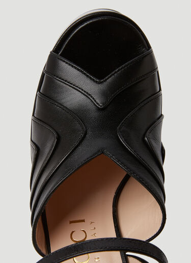 Gucci Geometric Platform Heels Black guc0250111