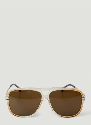 Gucci Aviator Frame Sunglasses Brown guc0148003