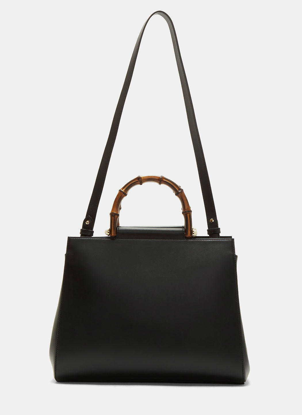 Gucci Nymphaea Medium Top Handle Bag in BLACK LN CC