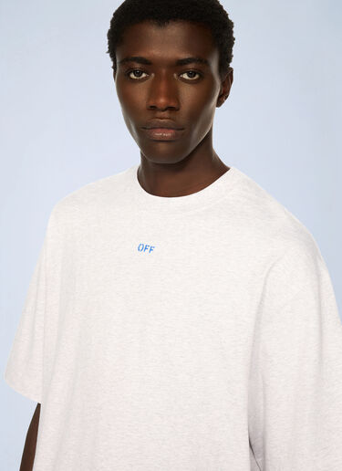 LN-CC® - Off-White: Stencil Arrow Skate Logo T-Shirt - Grey Off-White Stencil Arrow Skate Logo T-Shirt Grey ofw0162024
