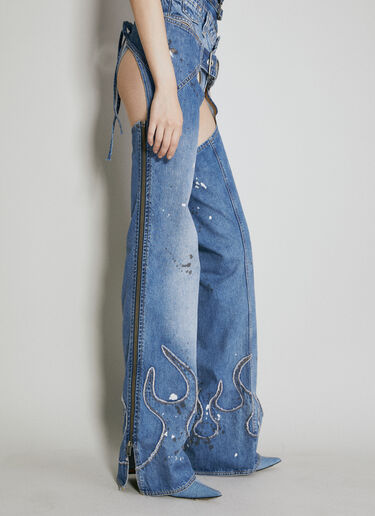 Guess USA Denim Chaps Pants Blue gue0254001