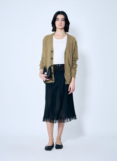 Maison Margiela 缎面中长半身裙  黑色 mla0259011
