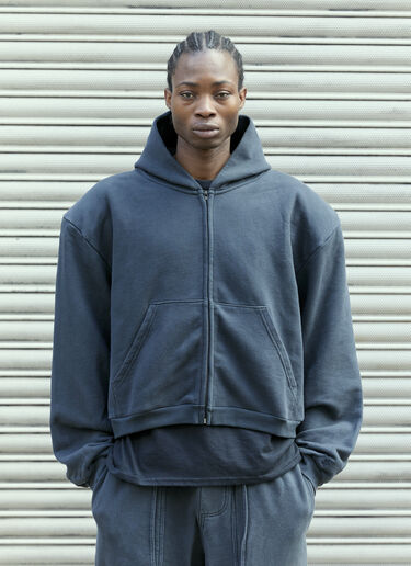 GREG ROSS Shoulder Pad Hooded Sweatshirt Black grr0157008