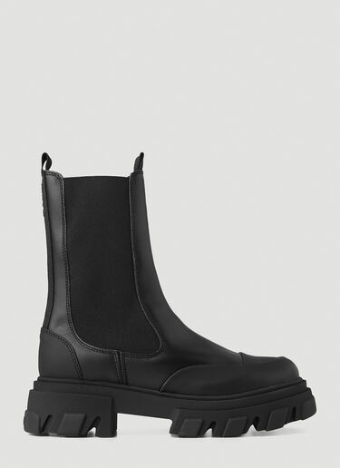 GANNI Leather Chelsea Boots Black gan0246038
