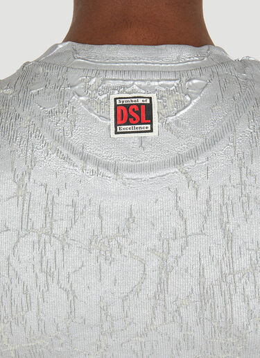 Diesel 메탈릭 티셔츠 그레이 dsl0249013