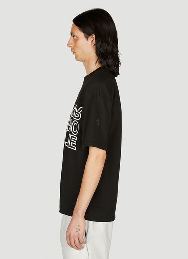 Moncler Grenoble Logo Print Short Sleeve T-Shirt Black mog0153016