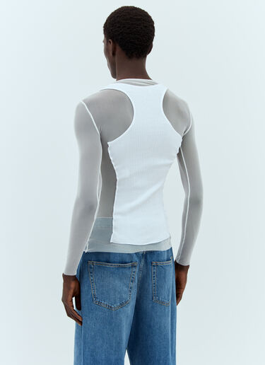 Jean Paul Gaultier Petit Grand Mesh Top White jpg0357003