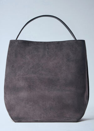 TOTEME Belted Suede Tote Bag Grey tot0264034