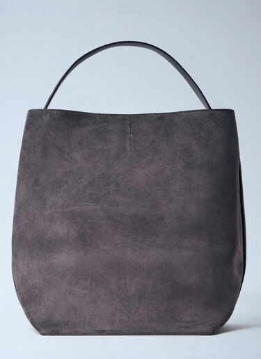 TOTEME Belted Suede Tote Bag Grey tot0264034