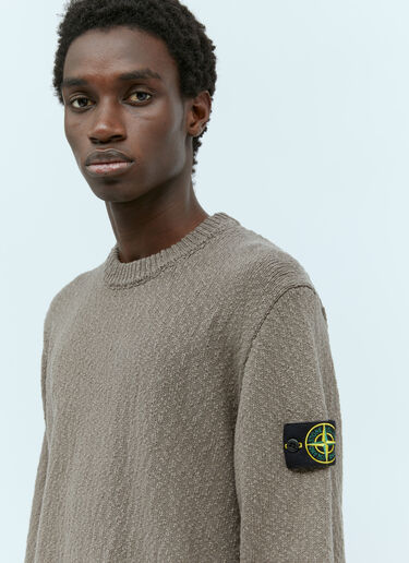 Stone Island Textured Knit Sweater Grey sto0156084