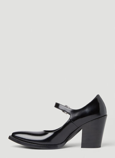 Prada Mary Jane Heeled Sandals Black pra0252057