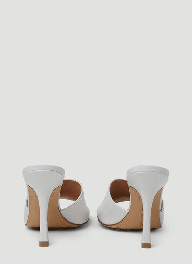 Bottega Veneta Stretch High Heel Mules White bov0251145