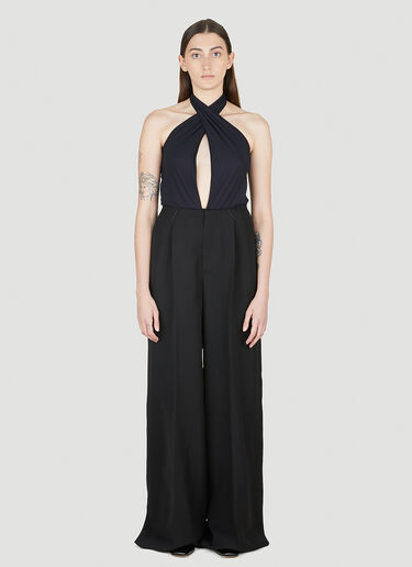 MM6 Maison Margiela Keyhole Halter Jumpsuit Black mmm0250008