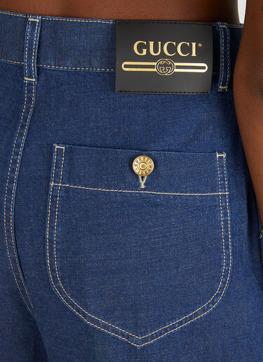 Gucci Monogram 裤脚牛仔裤 蓝 guc0251072