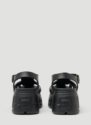 Miu Miu Caged Flatform Sandals Black miu0248032