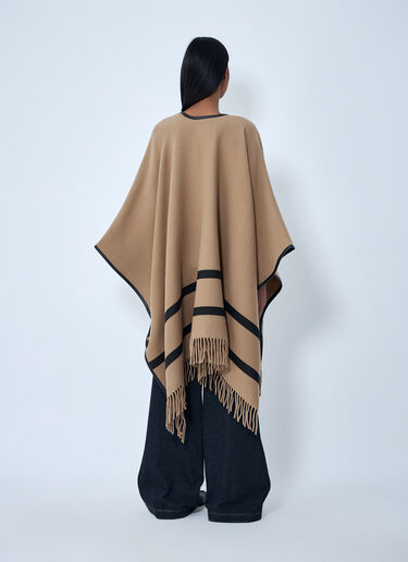 Max Mara Logo Motif Poncho Camel max0263048